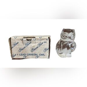 Vintage Princess House Crystal Owl‎ Figurine Paperweight Germany 24% Lead